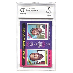 1975 Topps #204 1966 MVP's BCCG Near Mint 9 or Better